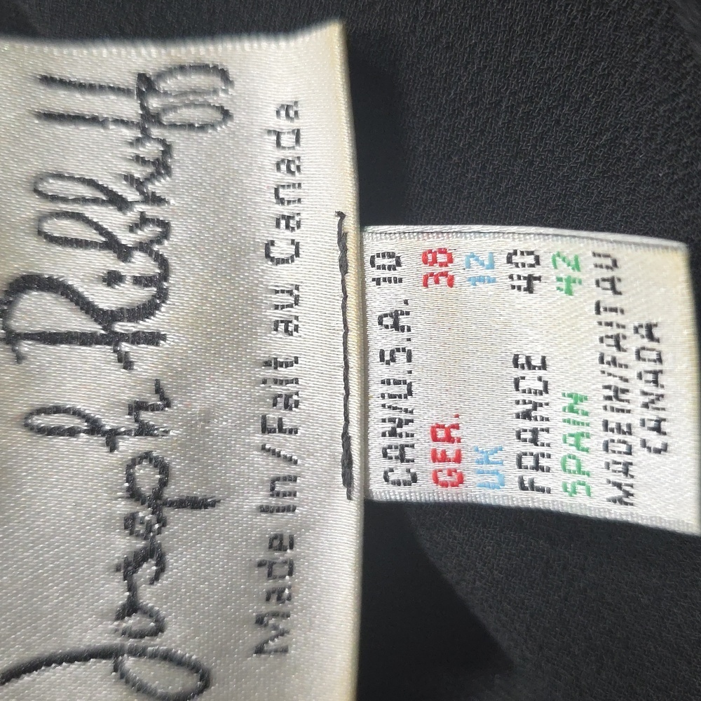 Joseph Ribkoff Dress Sheath Sleeveless Tiered Ruffle ALine Chiffon Black 10 - Picture 4 of 4